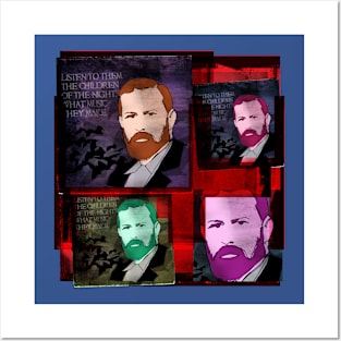 BRAM STOKER, GOTHIC WRITER OF DRACULA, COLLAGE Posters and Art